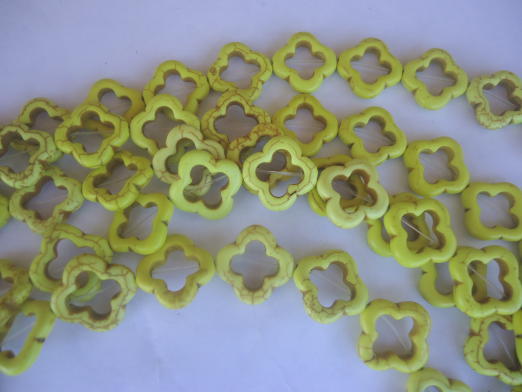 (image for) Yellow flower beads #TU1061